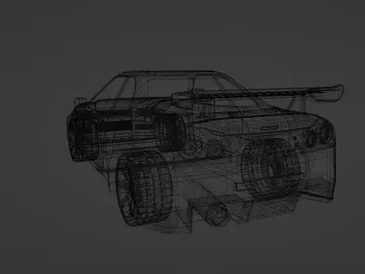 Nissan Skyline R34 GTR V 1999 Low-poly 3D model