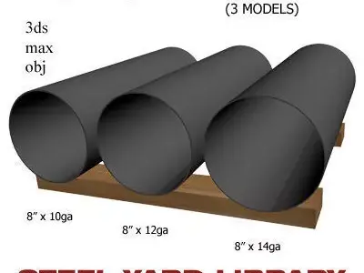 8in Thin Wall Pipe 3D model