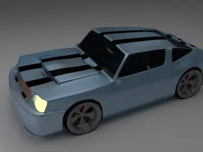 Muscle car 3D model