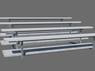 Football Soccer Bleacher Low-poly 3D model