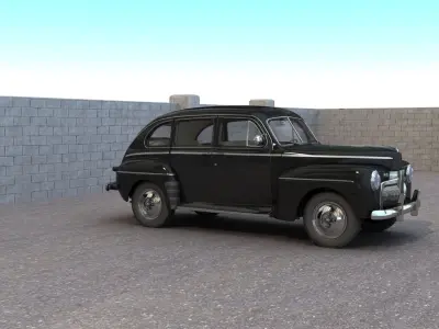 Classic Car 3D model 8