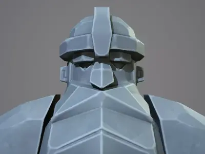 Stylized statue of Dwarf 01 Low-poly 3D model