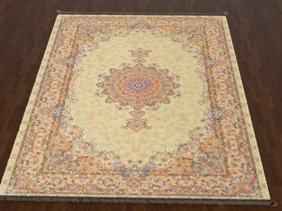 3 Rugs oriental rug Low-poly 3D model