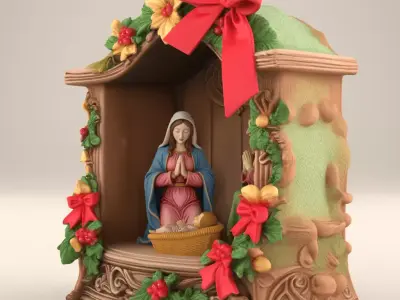 Holy Family Nativity Scene Christmas 3D Print STL 3D print model