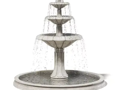 Large Fountain 3D Model 3D model