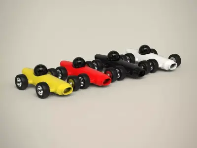 Racing Toy Car Set 3D model