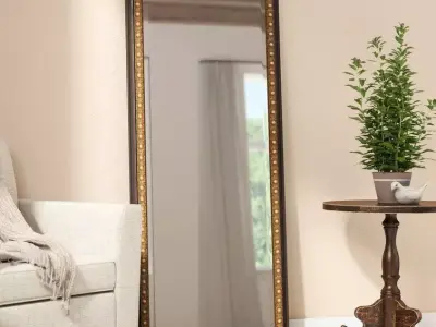 Rectangle Wood Mirror 3D model