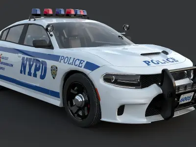 Police car Dodge Charger New York  Department NYPD Low-poly 3D model