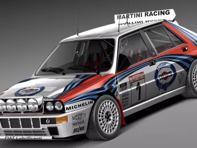 Lancia Delta HF Integrale Rally 3D model