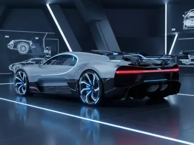 Bugatti New Super Car2025 Low-poly 3D model