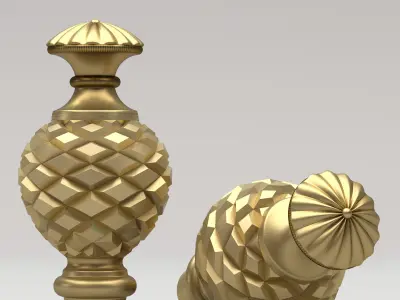 Carved Finials 3D Model Collection
