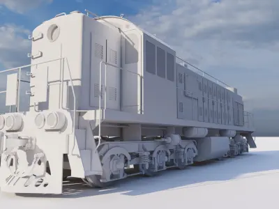 TEM2 diesel locomotive Low-poly 3D model