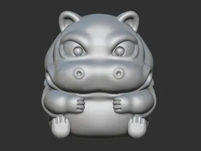 hippo cute 3D print model
