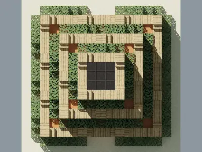 Ancient Gardens Low-poly 3D model