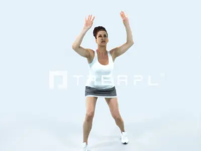 Yearn 11C Volleyball Overhead Sports Woman Low-poly 3D model