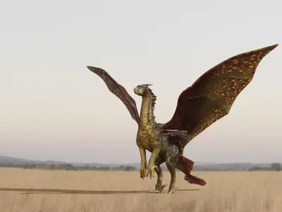 Pythian Dragon Ragdoll Setup Pack Low-poly 3D model