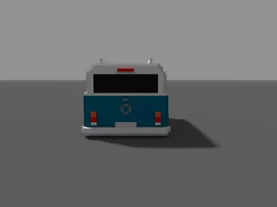 Voxel Kombi  Low-poly 3D model
