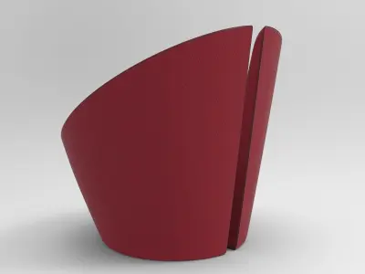 Right Armchair Low-poly 3D model