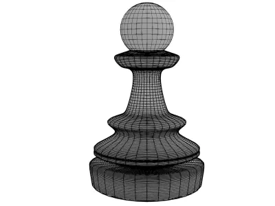 Chess Pawn Low-poly 3D model