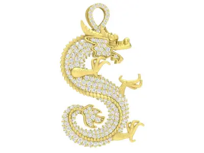 Luxury Chinese Dragon S Pendant Jewelry 3D Model 3924 3D print model