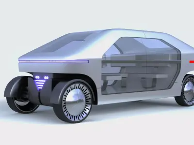 Electric bus autopilot 3D model