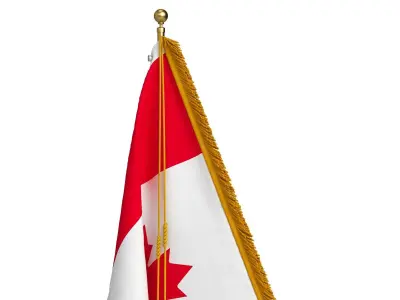 Canada Table Flag 3D model