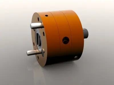 CAD DESIGN OF AN EXTERNAL GEAR PUMP 3D model