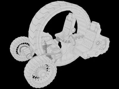 Monowheel  Low-poly 3D model