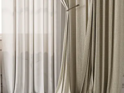 Curtain modern 12 3D model