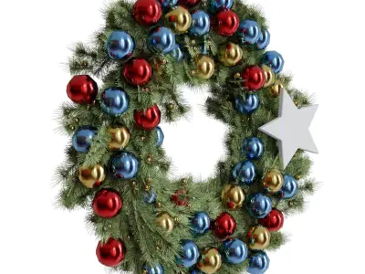 Christmas wreath 5 3D model