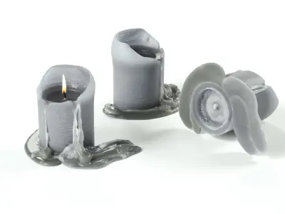 POLYPASTA - candle blue used 01 3D model