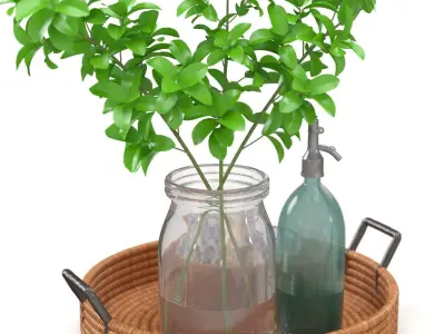 Coffee Table Decor 05 PBR 3D model