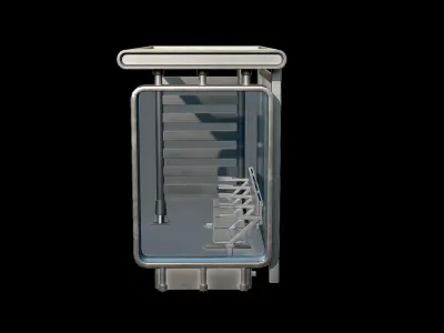 Game Ready Bus Stop 2 Low-poly 3D model