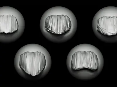 Zbrush and Blender - 20 Scales Brushes 3D model