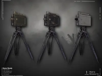 Military Camera WW2 VOL06 Game Ready 3D model