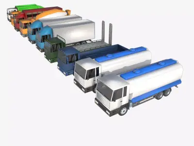 large truck collection 3D Model Pack by savastrionokk