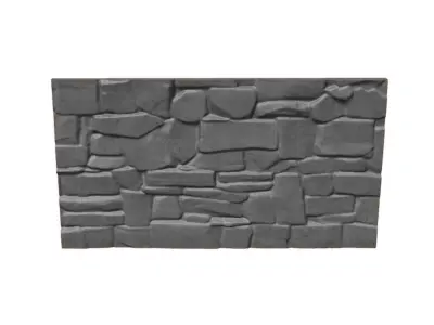 Raw Granite Cliff Wall Detail 3D model