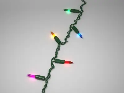 Strings Christmas Lights Low-poly 3D model