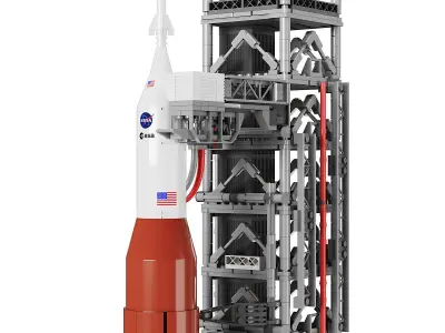 Lego NASA SLS Rocket  3D model