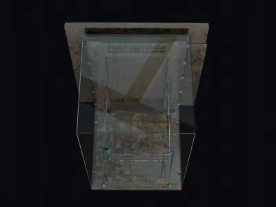 Rusty Elevator Low-poly 3D model