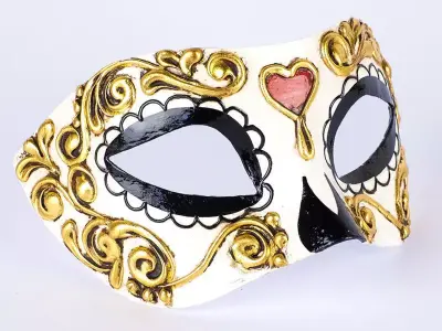 Luxury Colombina Bella Morte Masks Gothic Masquerade Mask 3D print model