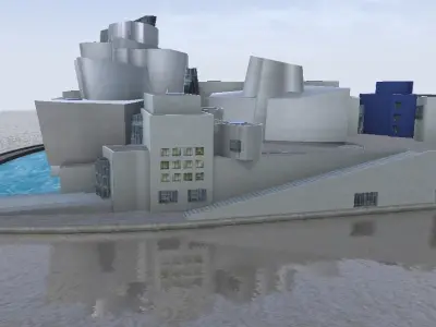 Guggenheim Museum Bilbao Low-poly 3D model