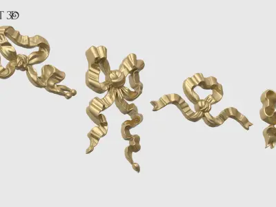 Decorative Bow Set 3D print model