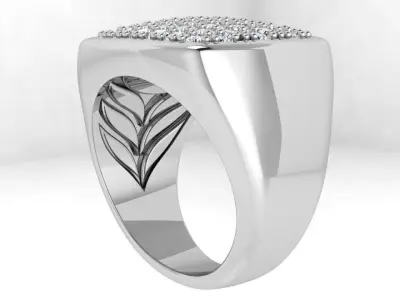 Square Diamond Ring 4383 3D print model