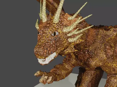 Cartoon Dragon 3D model buy