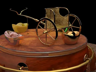 King Tut Chariot 3D model