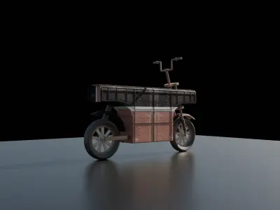 T shape electric bike 3D model