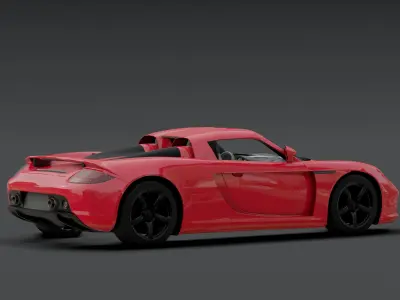 Porsche Carerra GT Low-poly 3D model
