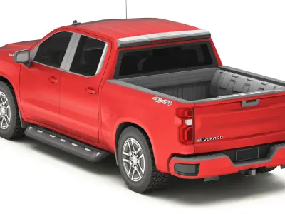 Pickup Car 3-V5 Low-poly 3D model