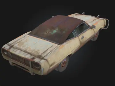 Rusty Cruiser  Vintage Car Model for Urban 3D model